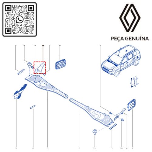 RN 66822R 668220005R ACABAMENTO DA CHURRASQUERIA DO LIMPADAR DUSTER DIR 3